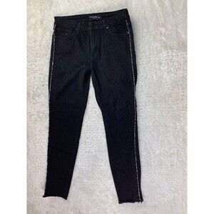 Just Black Size 29 Womens Jeans Skinny Stretch Mid Rise Contrast Side Seam